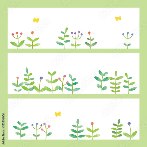 草花草水彩手描き北欧背景wall Mural Wallpaper Murals Raura 草花草水彩手描き北欧背景wall Mural Wallpaper Murals Raura