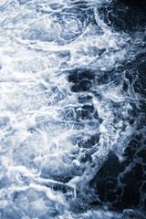 Fototapeta premium Blue and turquoise water with irregular wave structure