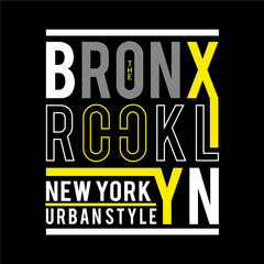 the bronx ny city typography tee design vector illustration