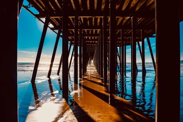 wooden pier Pismo Beach Pacific coast California