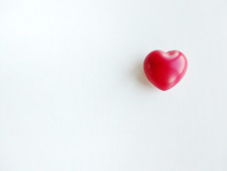 red heart on white background