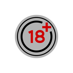 18+ icons Age restricted icon icons