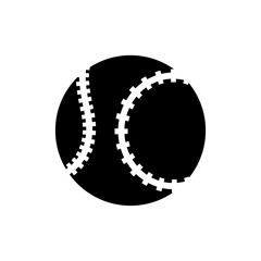 Baseball icon trendy flat design