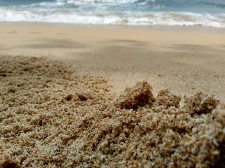 Photo of human footprint (footmark) on the tropical beach