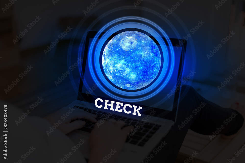 Leinwandbilder handwriting text check. conceptual photo mark click on a box in order to select a particular option 