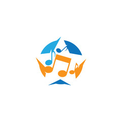Fototapeta na wymiar Musik note Logo Template vector symbol