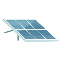 Solar panel cartoon vector illustration. Photovoltaic module flat color object. Using alternative energy sources, renewable power. Green technology. PV system isolated on white background