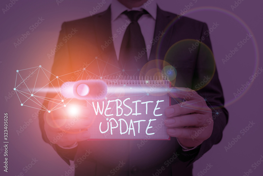 Poster text sign showing website update. business photo showcasing keeping the webpage and content up to da