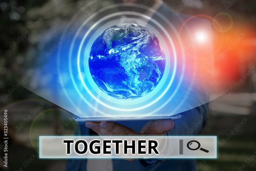 Poster word writing text together. business photo showcasing a close and harmonious relationship in which t