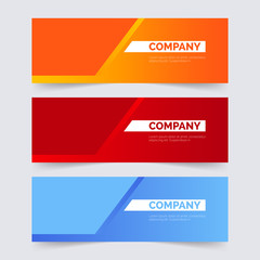 Header Design. Abstract geometric web banner template on grey background.Modern banner