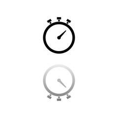 Stopwatch icon flat
