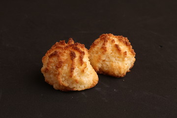 small coconut cake in color background