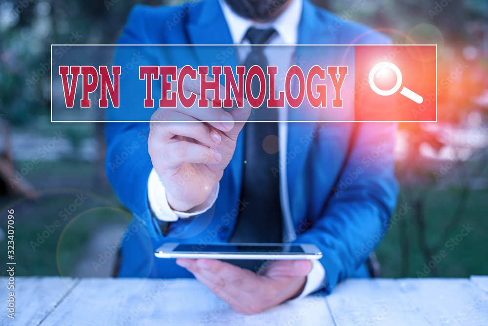 Poster conceptual hand writing showing vpn technology. concept meaning programming that creates a safe and 