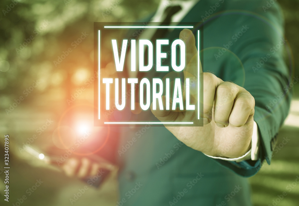 Poster handwriting text writing video tutorial. conceptual photo method of transferring knowledge through a