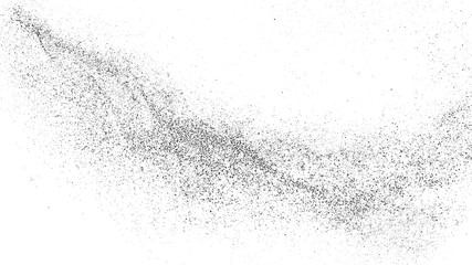 Black Grainy Texture Isolated On White Background. Distress Overlay Textured. Grunge Design Elements.  Widescreen 16 : 9. Vector Illustration, Eps 10. 