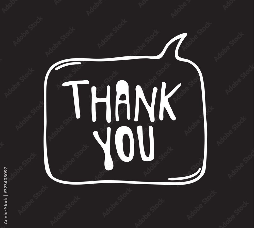 Aufkleber hand drawn speech bubble with text on black chalk board background. vector pop art object and word. 