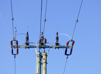 electric pole and wires