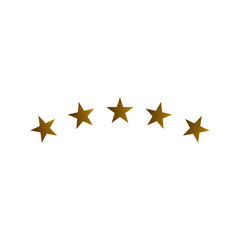 Gold Star flat icon, star rate, ranking, review star one to five stars curve isolated on white background stock illustration