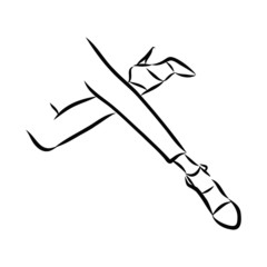 illustration of female legs in shoes