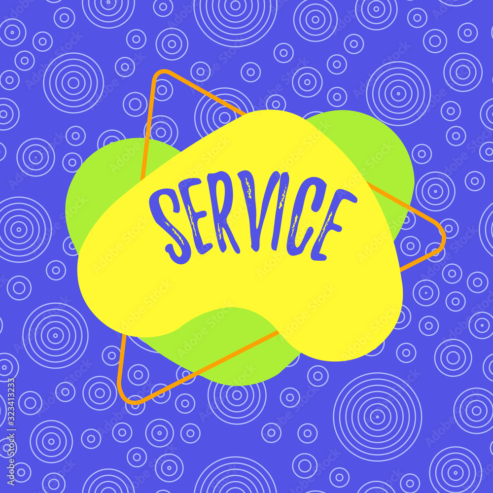 Poster handwriting text writing service. conceptual photo valuable action or effort performed to satisfy or