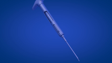 3D illustration of syringe on clean background
