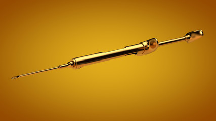 3D illustration of syringe on clean background