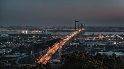 night view of Bridge in the City