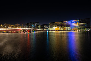 Copenhagen Harbour by night