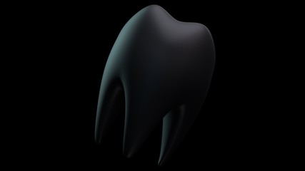 3D illustration of human tooth on clean background