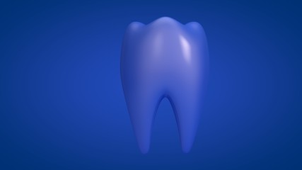 3D illustration of human tooth on clean background