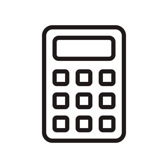 Calculator icon in trendy outline style design. Vector graphic illustration. Suitable for website design, logo, app, and ui. Editable vector stroke. EPS 10.