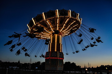 Fototapeta premium Carousel in amusement park Grön Lund, Stockholm