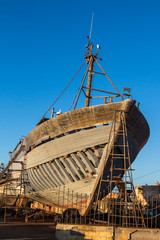 Old wooden fishing boat, Essaouira