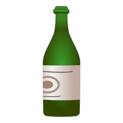 Champagne bottle icon. Cartoon of champagne bottle vector icon for web design isolated on white background