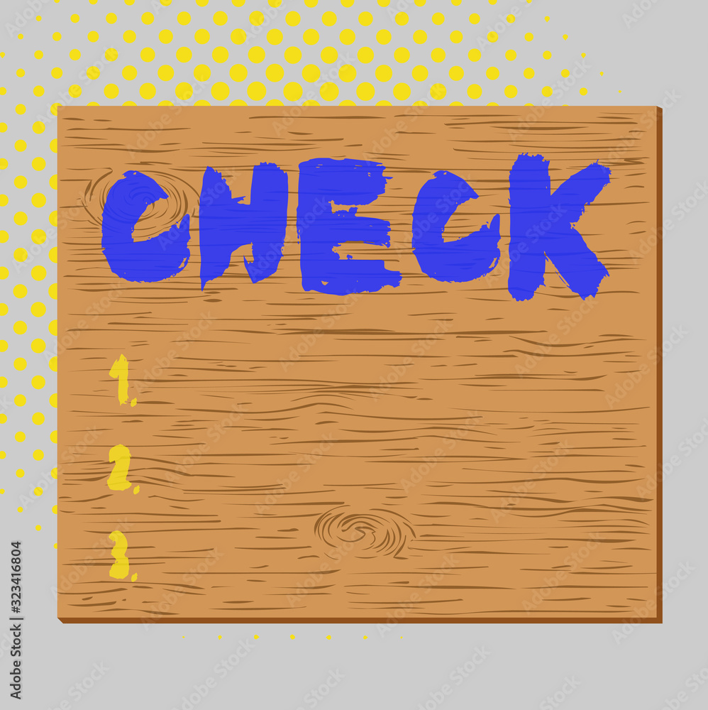 Aufkleber word writing text check. business photo showcasing mark click on a box in order to select a particul