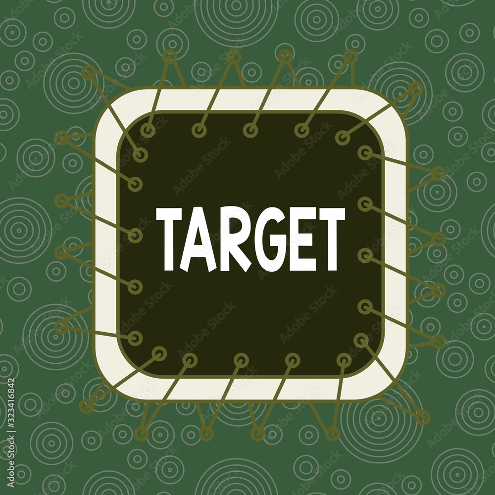 Aufkleber text sign showing target. business photo showcasing demonstrating object or place selected as the ai