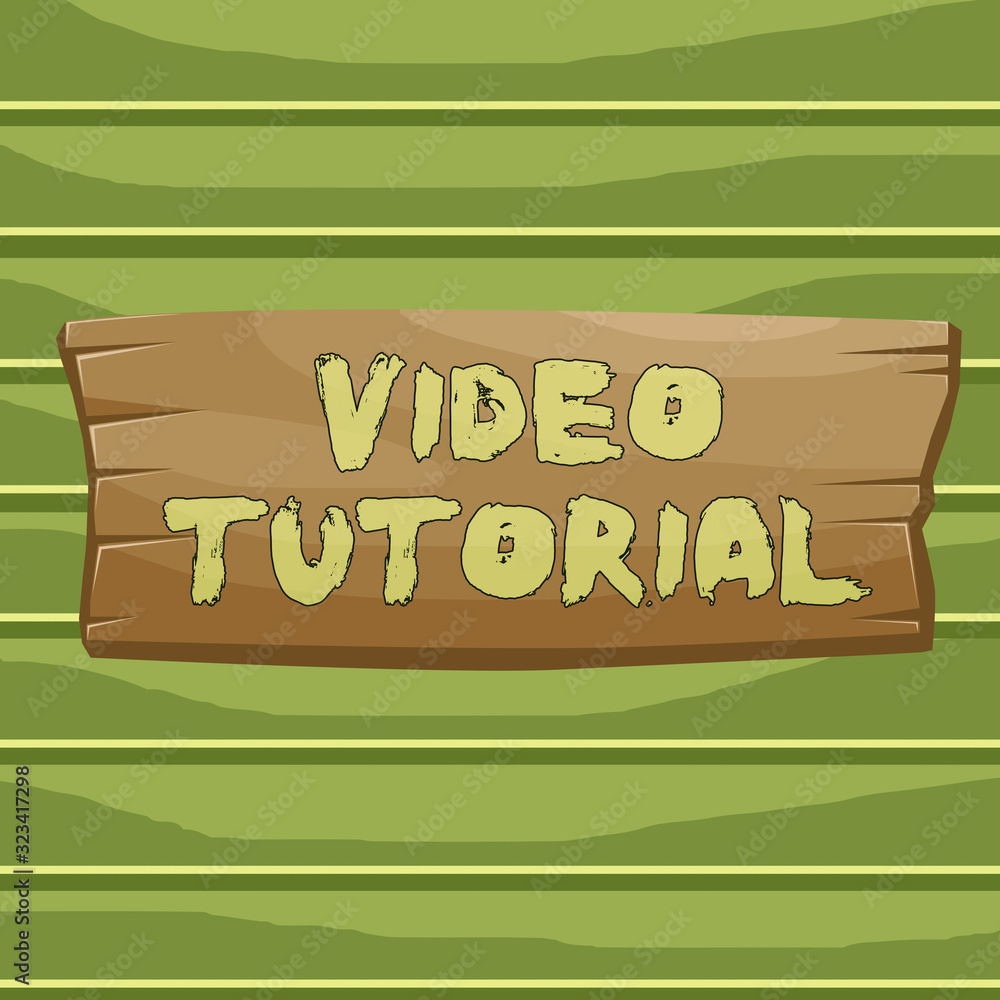 Aufkleber conceptual hand writing showing video tutorial. concept meaning method of transferring knowledge thr