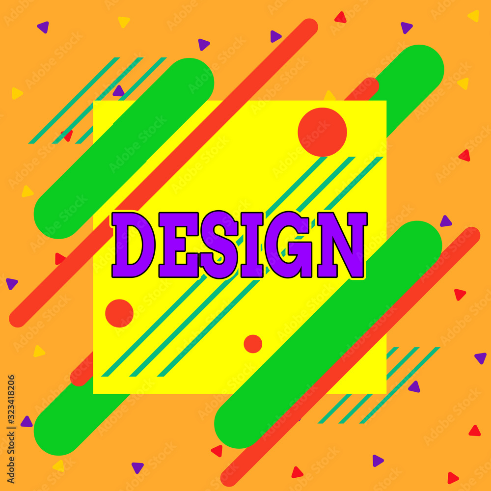 Poster handwriting text writing design. conceptual photo plan drawing produced to show look function or wor
