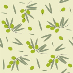 seamless olives decorative background