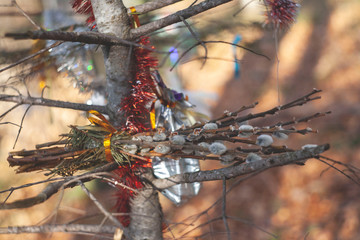 New Year's Eve forest decoration