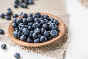 blueberries on a plate