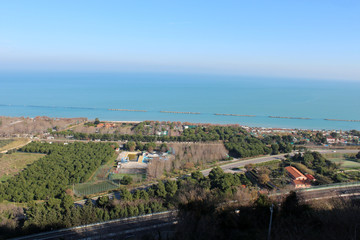 Landscape from Rock tower in Torre di Palme, Fermo