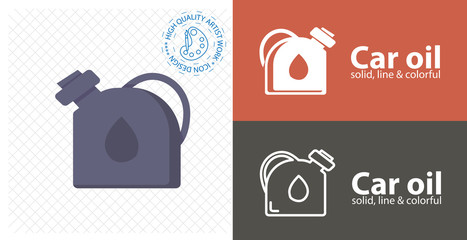 oil can flat icon. line icon