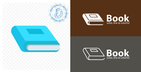 book flat icon. line icon