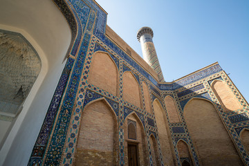 Gur Emir mausoleum of the asian famous historical personality Tamerlane or Amir Timur in Samarkand,...
