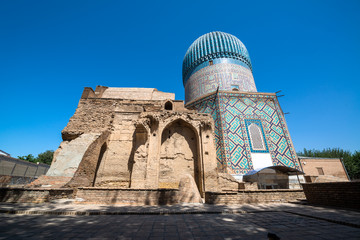 Gur Emir mausoleum of the asian famous historical personality Tamerlane or Amir Timur in Samarkand,...