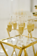 glasses of champagne