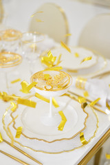 Birthday cake. Decorations for holiday party. 