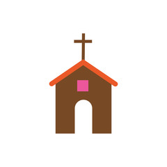 church religious building flat style