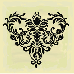Oriental vector damask patterns for greeting cards and wedding invitations.